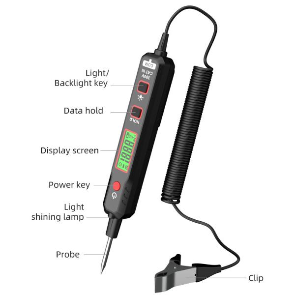 Quality HT86A Car Voltage Detector Pen Non Contact Voltage Tester Continuity Resistance Ohm Meter Car Fault Circuit Test Pencil for sale