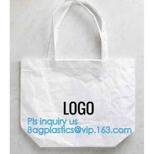 Dupont Tyvek PU coated shopping bag PU coated Tyvek bag PU coated tyvek eco bag,Tote Bag Cotton With Logo Printing Tyvek