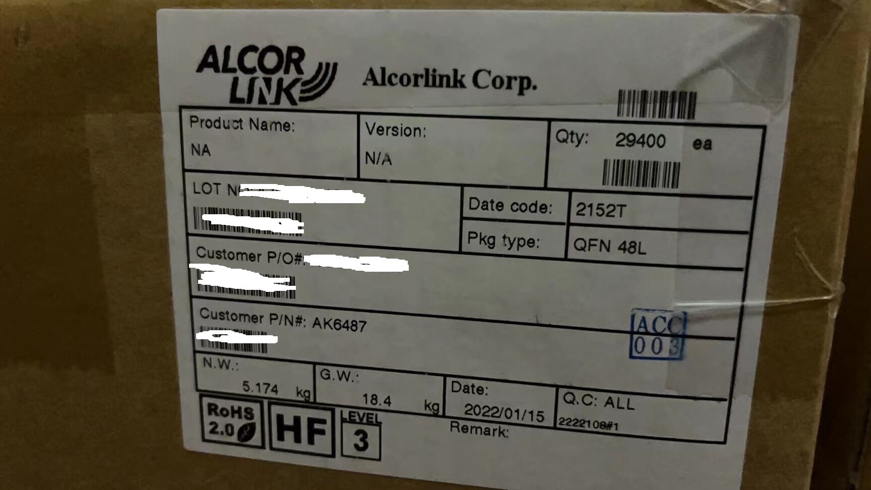 China AK6487 ALCOR USB2.0 Single-LUN Flash Card Reader Controller wholesale