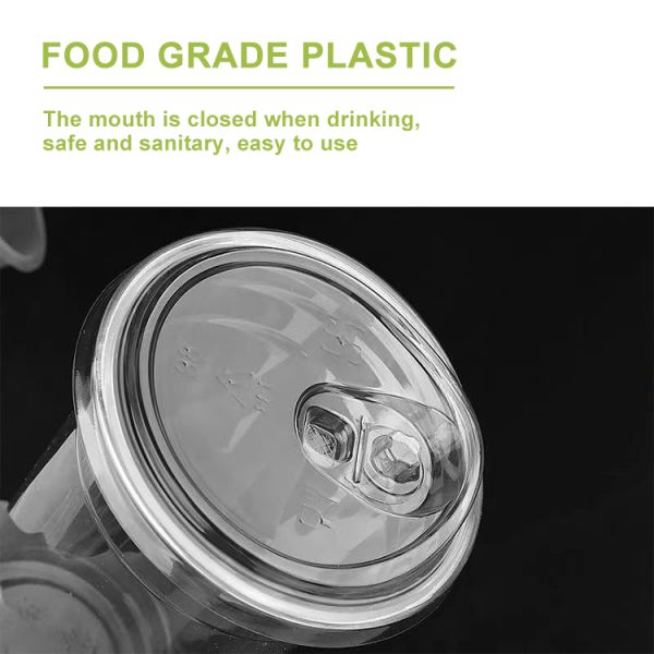 Disposable 90/92/95/98mm Plastic Flat Lids With Crossed Hole Clear Transparent