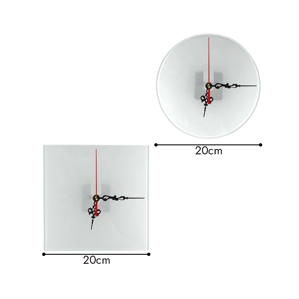 20cm 30cm Sublimation Glass Clock Coated Clock Photo Frame Blanks
