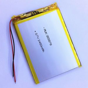 China ODM Safe Rechargeable LiPo Battery 2450mAh 3.7V Lightweight 355878 on sale