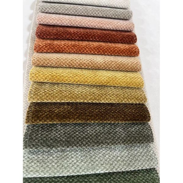 Weave Velvet Sofa Fabric Luxurious Look Cozy Colorful For Upholstery Sofa Fabric Factory