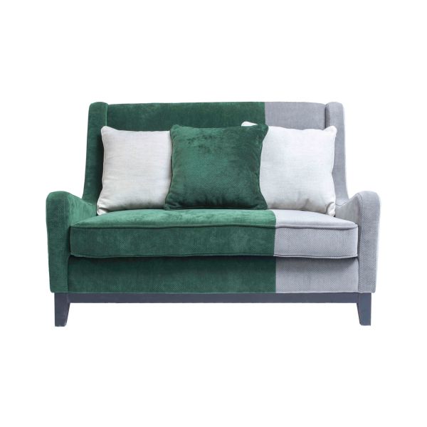 Hotel reception Sofa Set of Leisure style Fabric upholstered sofa 2+3 seat wood in white painting