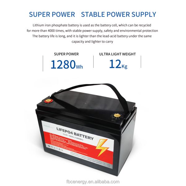 Lithium Ion Deep Cycle Lifepo4 Battery 12v 7Ah 50Ah 60Ah 80Ah 100ah 200Ah Solar Battery Pack