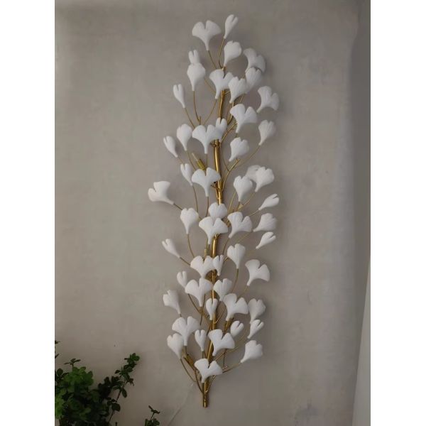 Hotel Elegant Magnolia Flower Ceramic Wall Lamp