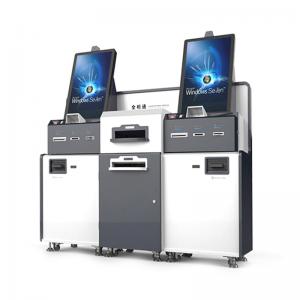 China Bill Payment Supermarket Cashier Kiosk Pos System With Double Touch Screen on sale