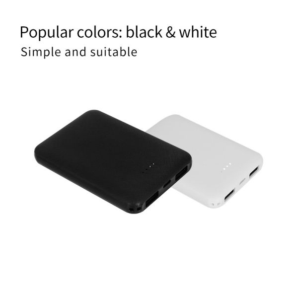 5000mAH Mini Portable Power Bank with Dual USB Port and Woven Parttern