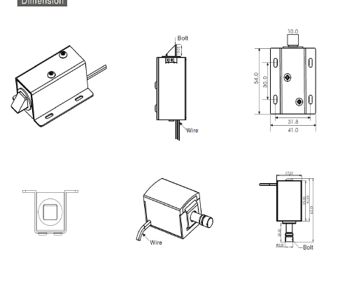 Small Electric Cabinet Lock , Fail Safe Electronic Security Lock CE FCC Approval