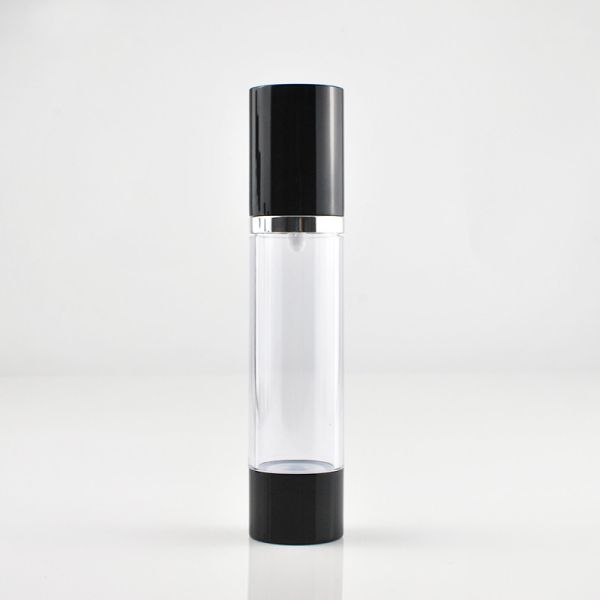 BPA Free DIY Clear Round 60ml Pump Airless Bottles For Cosmetic