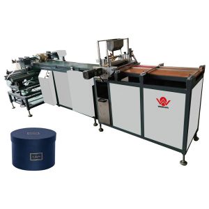 China Round Box Wrapping Semi Automatic Rigid Box Making Machine on sale