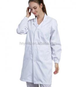 China High Quality Hospital Uniforms White Lab Coat  for women Medical gown Doctor and Nurse Scrub  60% Cotton 40% Polyester wholesale