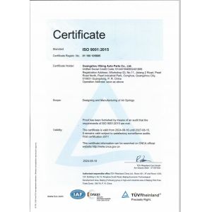 Guangzhou Viking Auto Parts Co., Ltd. Certifications