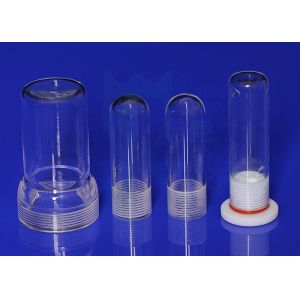 China Purity Transparent Fused Silica Glass Reagent Bottle With Screw Caps wholesale