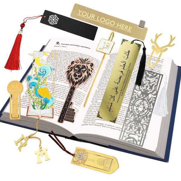 Quality Custom Enamel Tassels Metal Bookmarks Letterpress Printing for sale