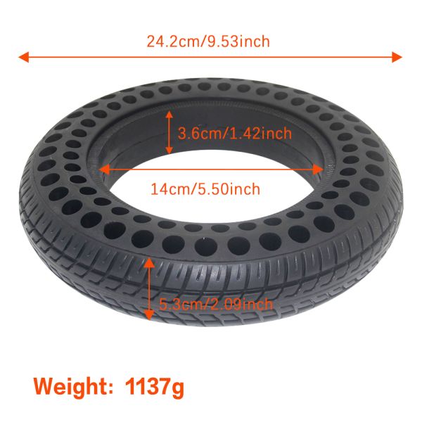 High Elastic 10*2.125 Inch Solid Tires Wear Resistant Electric Scooter Accessories