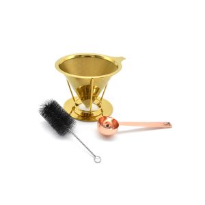 300g Stainless Steel Coffee Pour Over Paperless Coffee Dripper 100mm