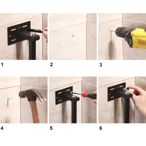 Adjustable Wall Spice Rack Organizer 304 Stainless Steel Material