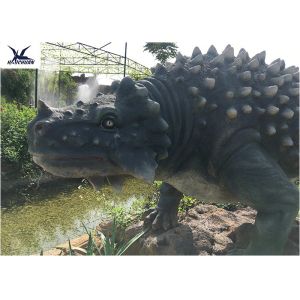 Artificial Animatronic Dinosaur Lawn Decorations For Amusement Theme Park