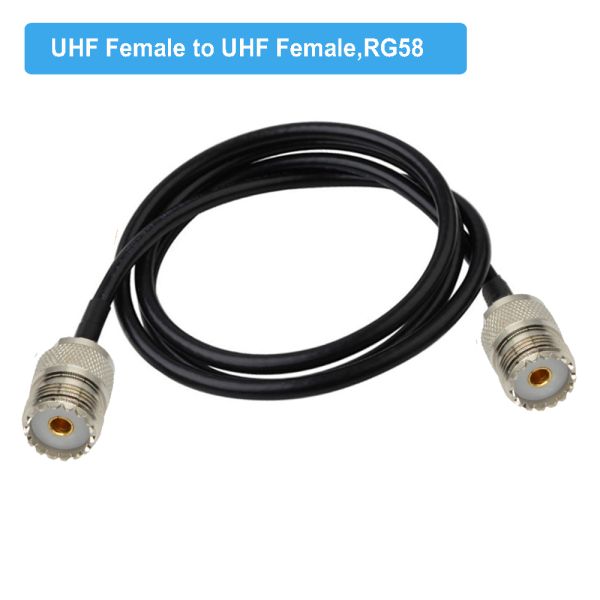 CB Ham Radio RG58 Extension Cable PL259 Pigtail UHF PL-259 Male to UHF SO-239 Female