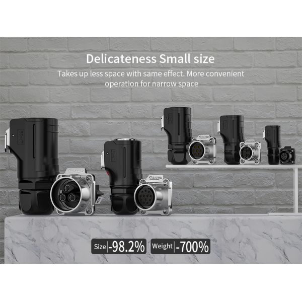 IP68 Waterproof Circular Outside Female Plug M12 LP 4 Pin Power Connector