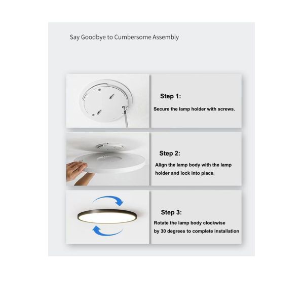 Safety Led Ceiling Light Fixture 16 Inch 20 Watt Adjustable For 5CCT