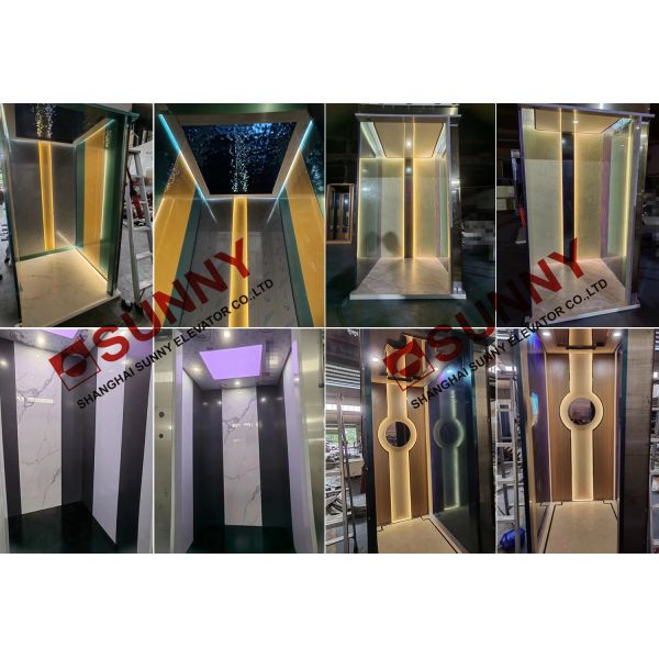Luxury Glass Hydraulic Lift Elevator With Stainless Steel And Aluminum Alloy