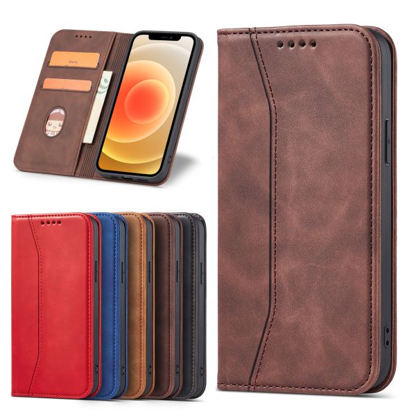 Retro Wallet Phone Case , Leather Protective Case Card Pocket Holder For Iphone XS