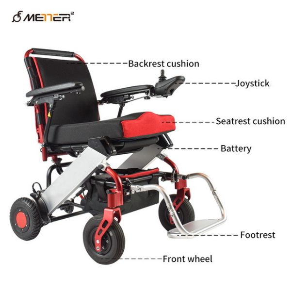 Quality Brushless Motor Lithium Battery Powered Wheelchairs 6km/H for sale