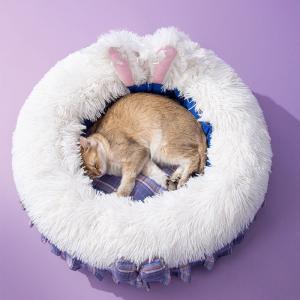 China Plush Warm Cat Nest Purple Mattress For Dogs Checkered Cat Bed Dog House Cat Bed Cushion Dog Bed Pet Supplies wholesale