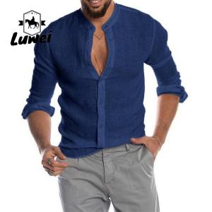 China Casual Men Shirts Apparel Cotton Single Breasted Long Sleeve Print Shirts on sale