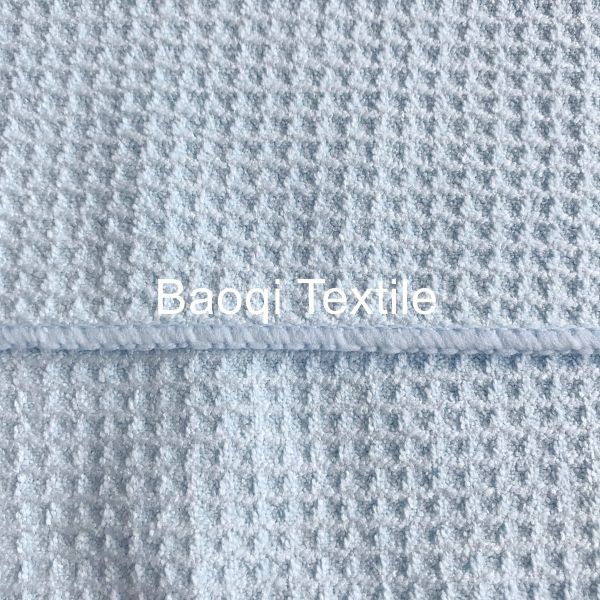 Blue color size 20”microfiber glasses towel polyester waffle cleaning towels microfiber dish rugs from China