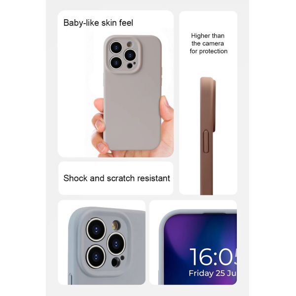 Scratch Resistant Real Liquid Silicone Mobile Case Shockproof For IPhone 16 Pro Max