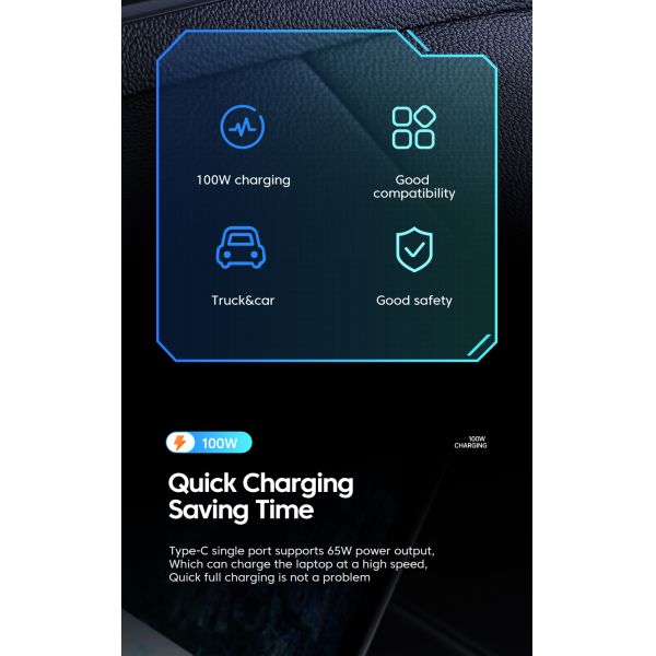 City F688 F689 F699 Type C USA B Power Supply Adapter Car Charger 66W 60W