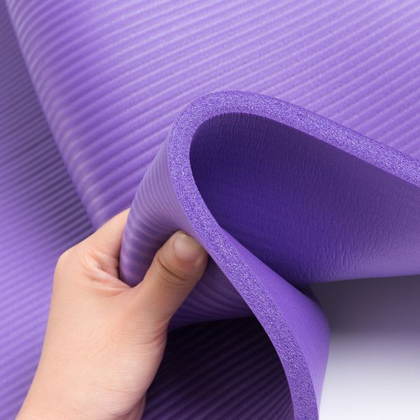 Thick NBR Exercise Floor Mats , Durable Non Slip Yoga Mat With Strap