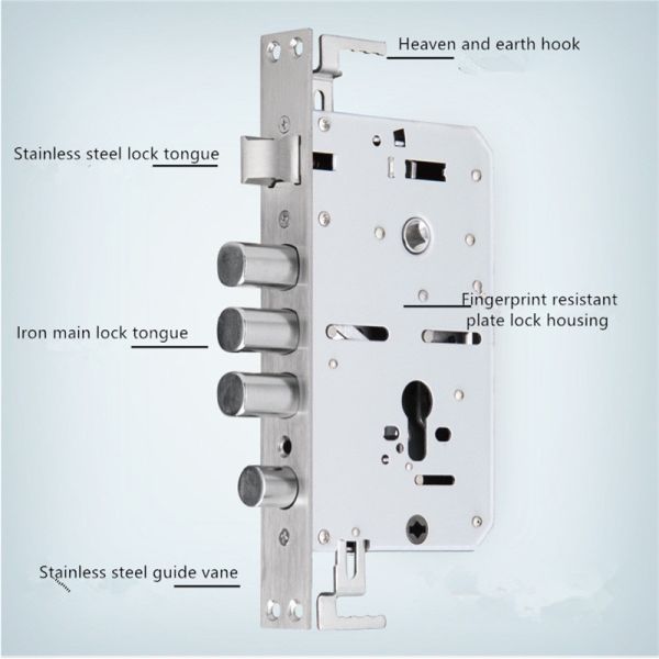 Stainless Steel Smart Mortise Lock With Digital Finger Print Key Card