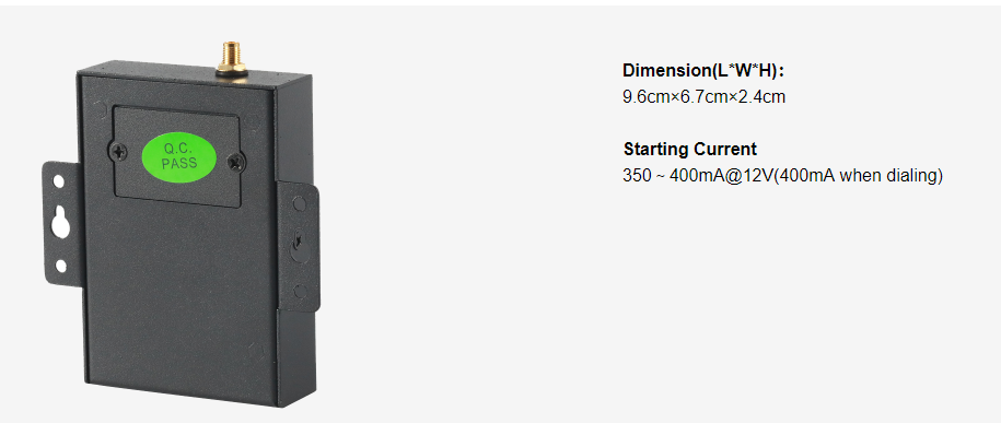 ISO9001 Three Phase DC12V Smart Gateway / 4g Iot Gateway AF-GSM400-4GY