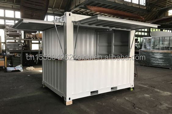 Aluminum Alloy Windows Mini Pop-up Shop Container Coffee Shop Bar Fast-food Restaurant Convenience Store Kiosk Booth 10ft