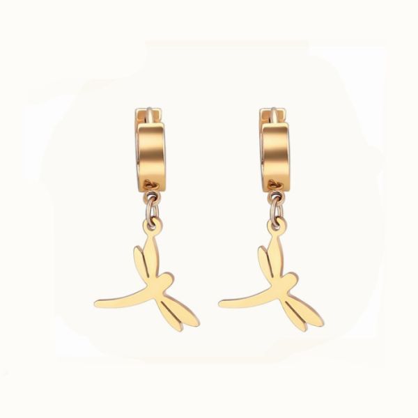 New simple dangle huggie earrings gold plated huggie hoop earrings