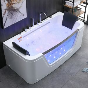 1 People Indoor Jacuzzi Bathtub Combo Massage With Double Pillow