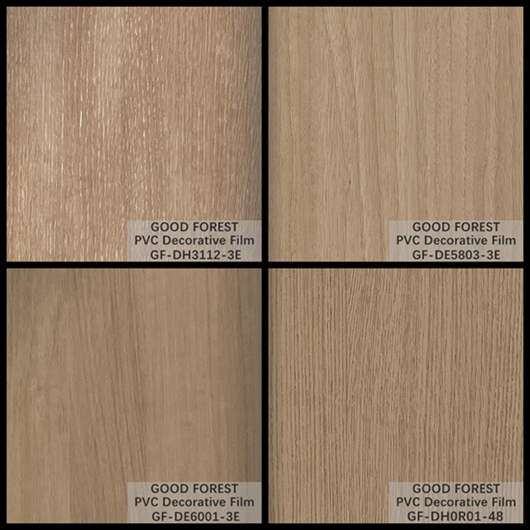 Flowability PVC Decorative Film Scratch Resistance Wooden Grain