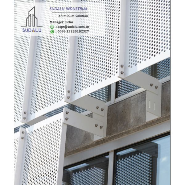 SUDALU Foshan Aluminum Facade Cladding Panel for Outdoor Decoration Metal Perforated Panel
