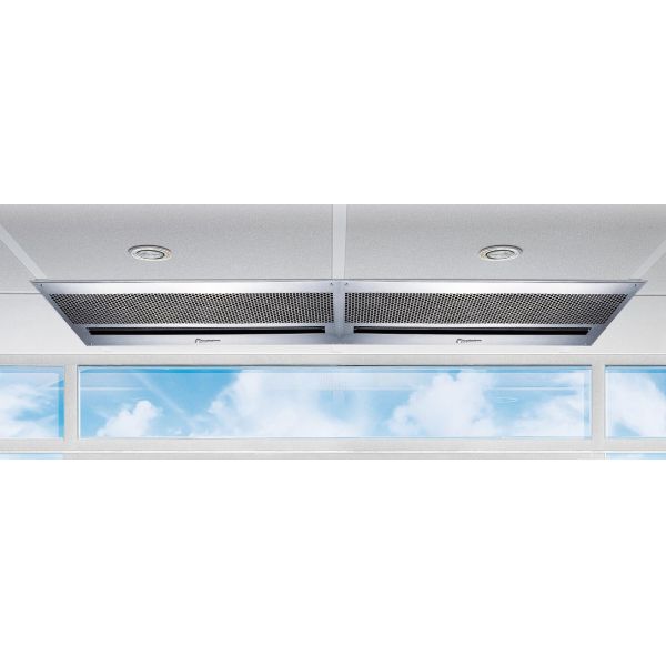Stainless Steel Ceiling Wind Heated Commercial Air Thermal Curtain With Fan Cooling And Heating