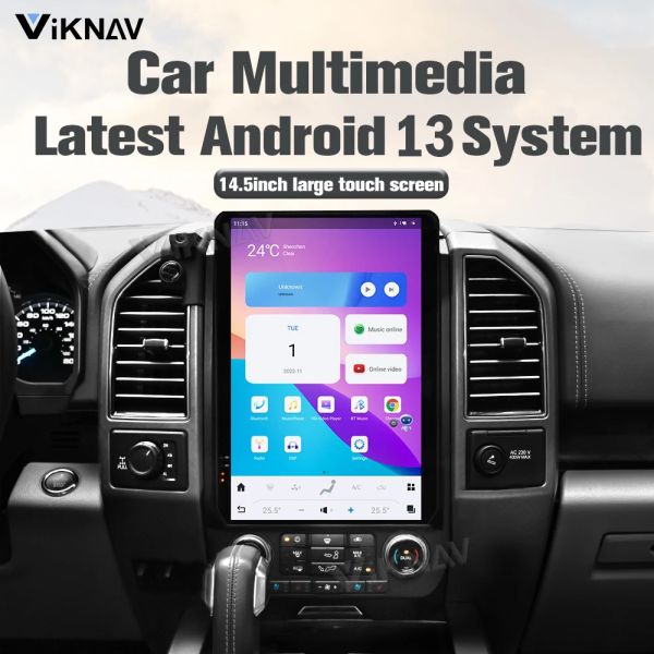 Android Auto Head Unit For Ford Raptor F150 F250 / F350 / F450 2015-2020 Touch Screen 14.5 Inch GPS Navigation Carplay