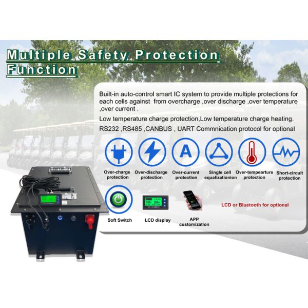 China Factory Lithium Golf Cart Deep Cycle Batteries 36V 105Ah 150A LiFePO4 Battery Pack