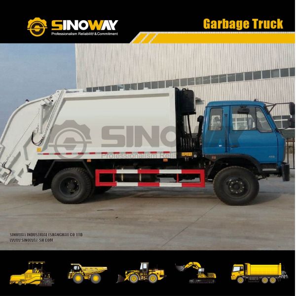 Automatic Waste Disposal Truck / Recycle Garbage Truck 400L Fuel Tank Capacity