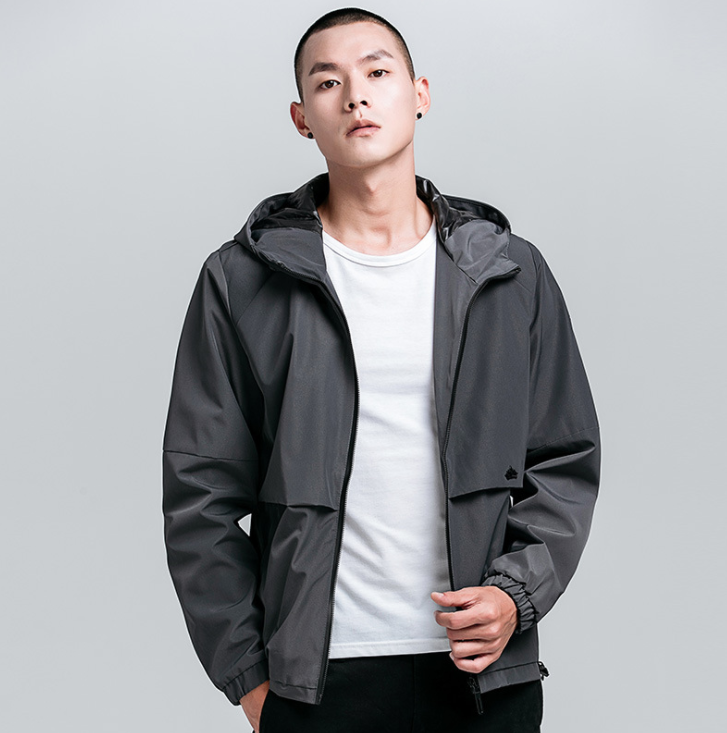 Outdoor Casual Mens Flight Jacket Sportswear Hooded Plus Size Eco Friendly