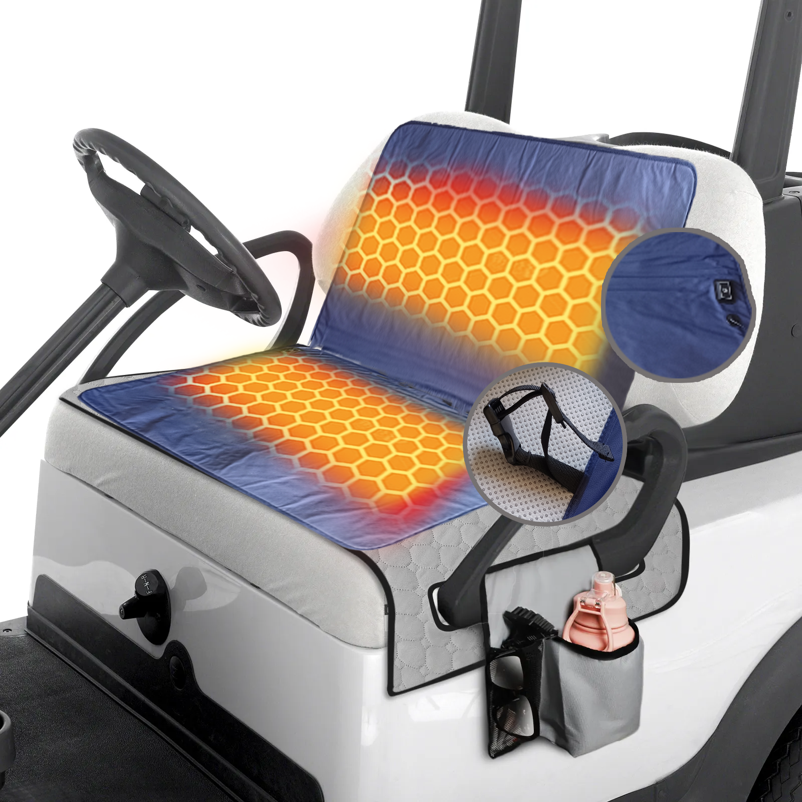 Advanced PU Golf Cart Heated Seat Cushion The Ultimate Solution For DC/AC Power Source