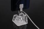 COMER Acrylic mobile display stand with 6 port alarm displaying system for