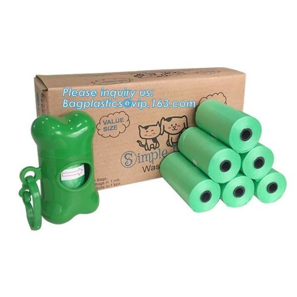 Pet product house shape dog waste bags with dispenser and leash clip, Pet Waste Bag Removal Disposal Heavy Duty Earth Fr